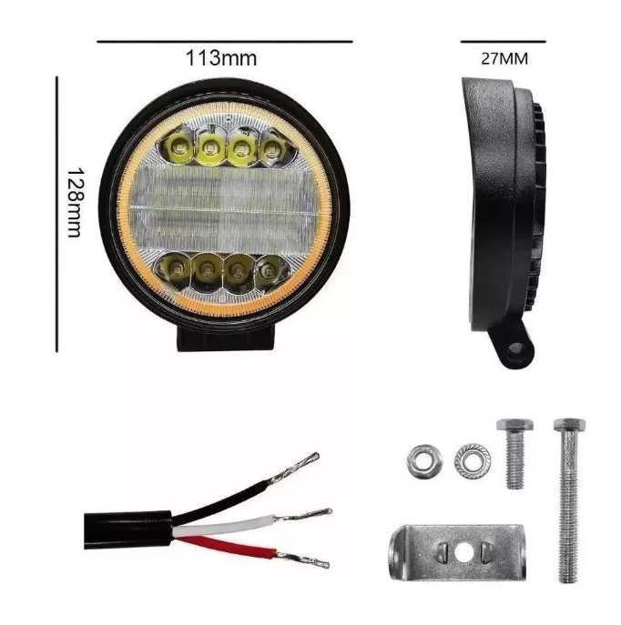 Luces Foco Neblinero Led 72w Ojo Angel Auto Moto Camion-1