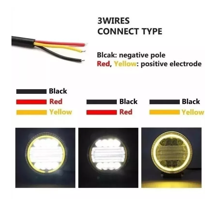 Luces Foco Neblinero Led 72w Ojo Angel Auto Moto Camion-2
