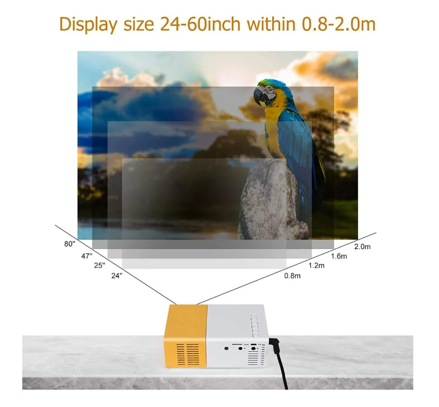 Mini Proyector Led Hd Portátil Av Hdmi Lcd + Control Remoto-3