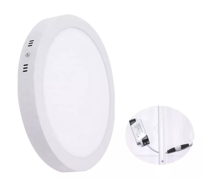 Foco Panel Plafon Led Sobrepuesto Redondo 12w Calid/f026-1