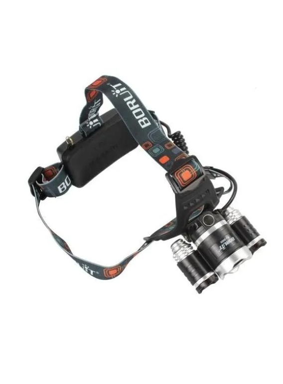 Linterna Frontal 5000 Lumenes Led Minero Linterna Negro Luz Bordó-2