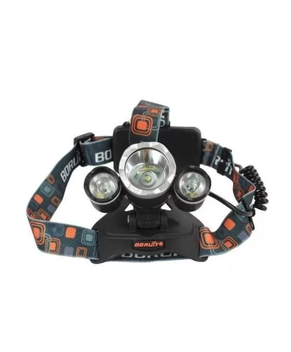 Linterna Frontal 5000 Lumenes Led Minero Linterna Negro Luz Bordó-3