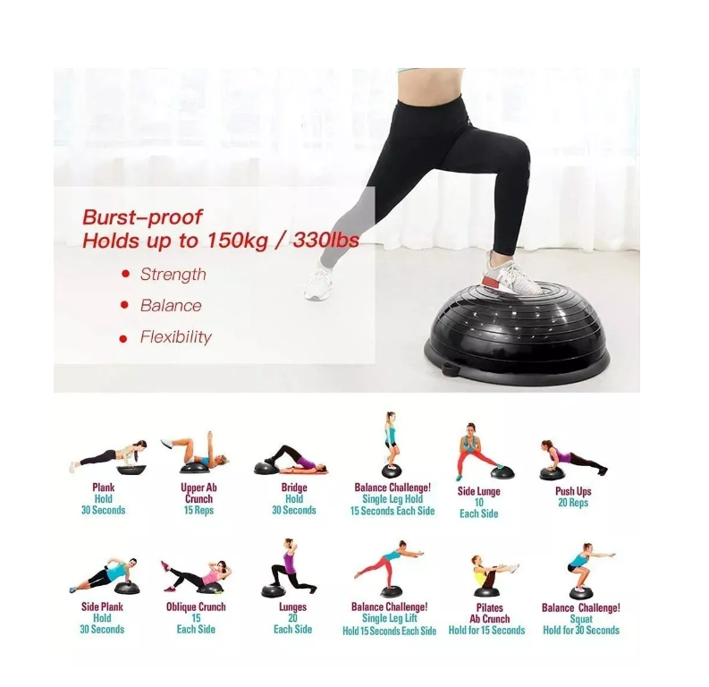Balon Bosu Gym Pelota Yoga Semiesfera De Resistencia 1-7