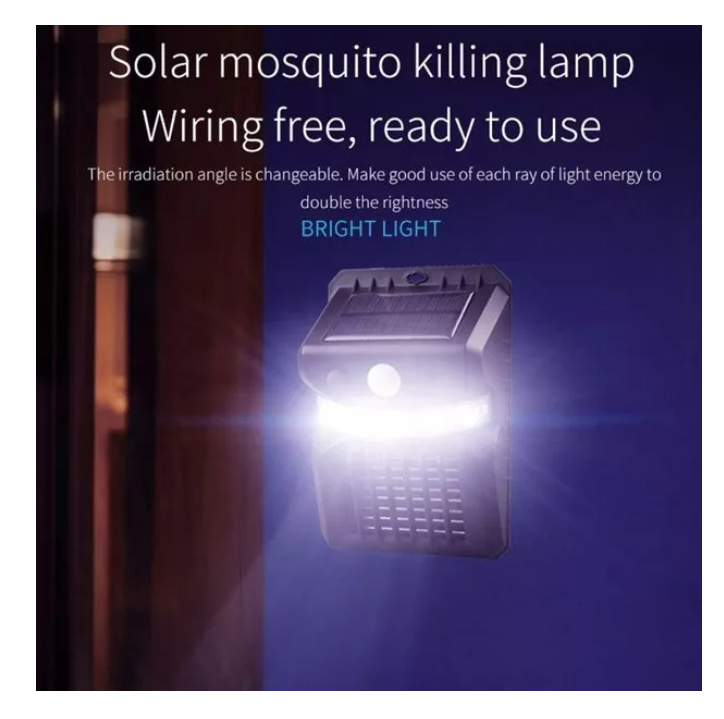 Lampara Solar Mata Mosquitos Zancudo Repelente Mosca Insecto-1