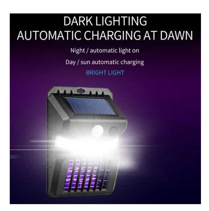 Lampara Solar Mata Mosquitos Zancudo Repelente Mosca Insecto-2