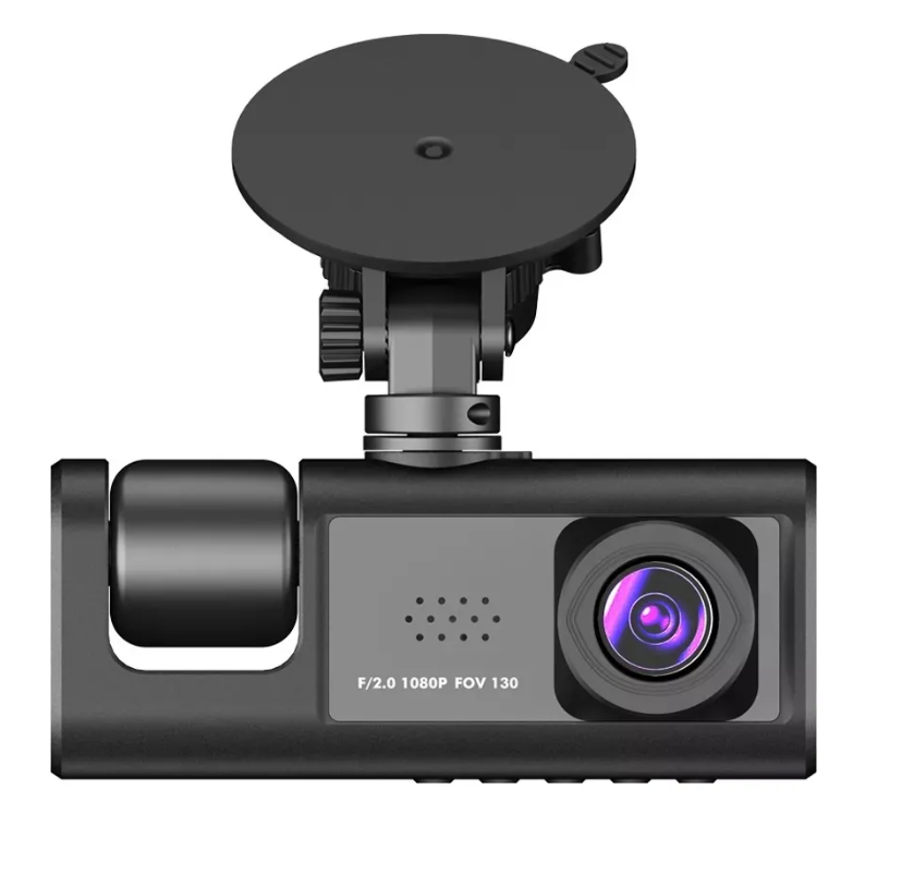 Camara De Auto Seguridad 1080p Hd Gran Angular 170°3 Cámaras-1