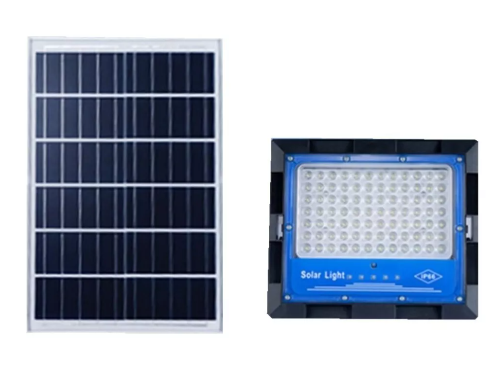 Foco Solar 300w + Panel Solar Y Control Remoto 0smao-0