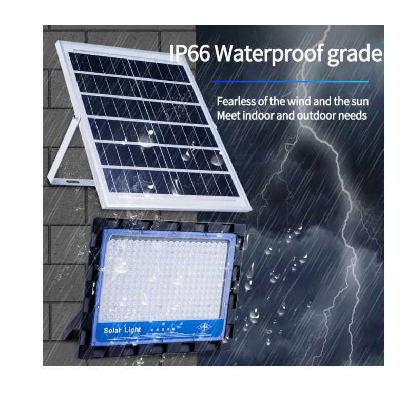 Foco Solar 300w + Panel Solar Y Control Remoto 0smao-6