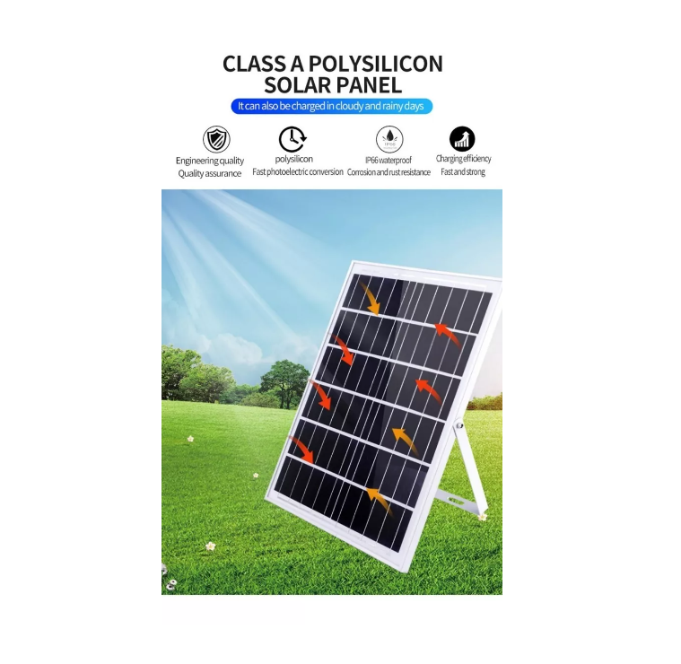 Foco Solar 300w + Panel Solar Y Control Remoto 0smao-4
