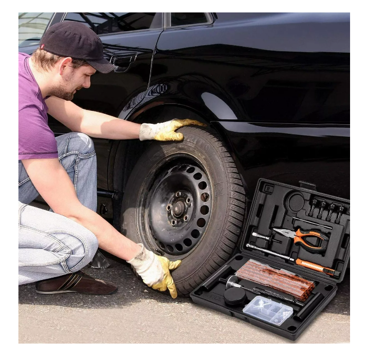 Kit 102 Pieza Reparación Pinchazos Neumático Emergencia Auto-7