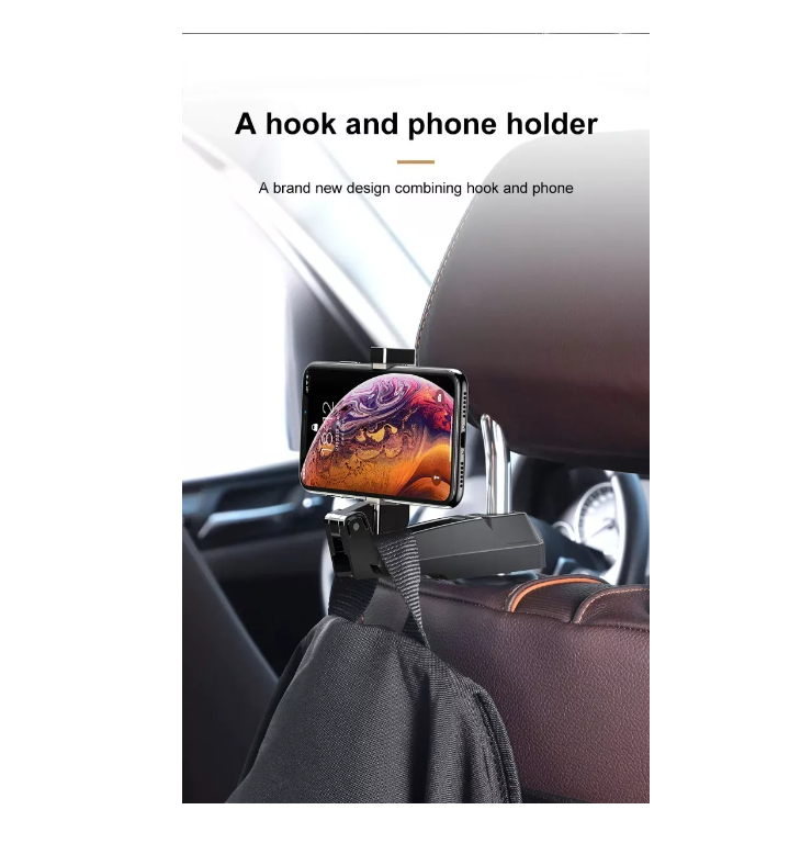 Soporte Smartphone Porta Celular Cabecera Asiento Auto-4
