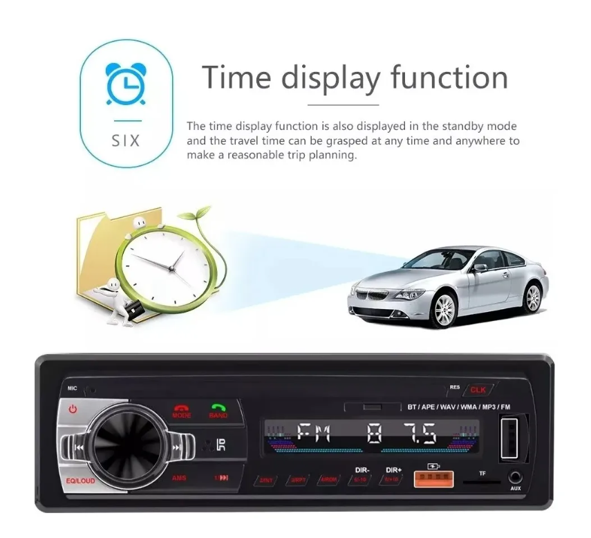 Radio Bluetooth Auto Mp3 Usb Sd Aux Fm 1 Din Estereo Calidad-3