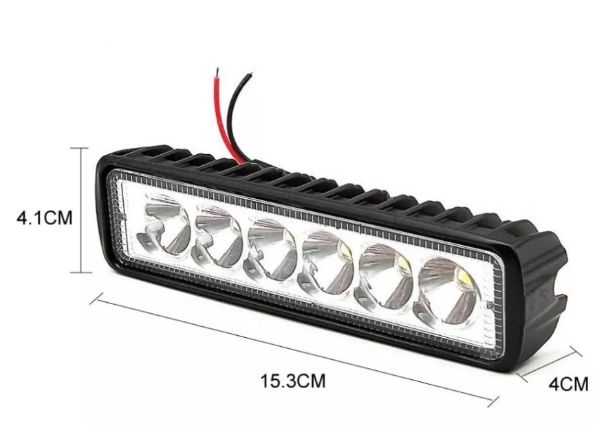 Barra Luces Foco Neblinero Led 18w Auto Moto Caminoneta-4
