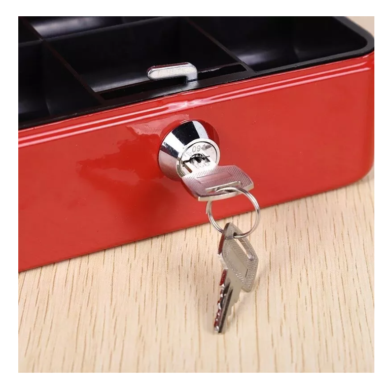 Caja Fuerte Metálica Con Llave Para Dinero 25x20cm-1