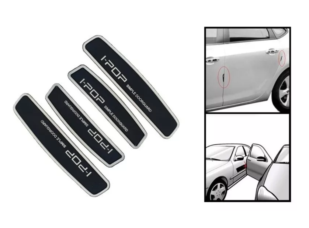 X4 Tope De Puerta Goma Simple Adhesivo Tuning Parachoques-0