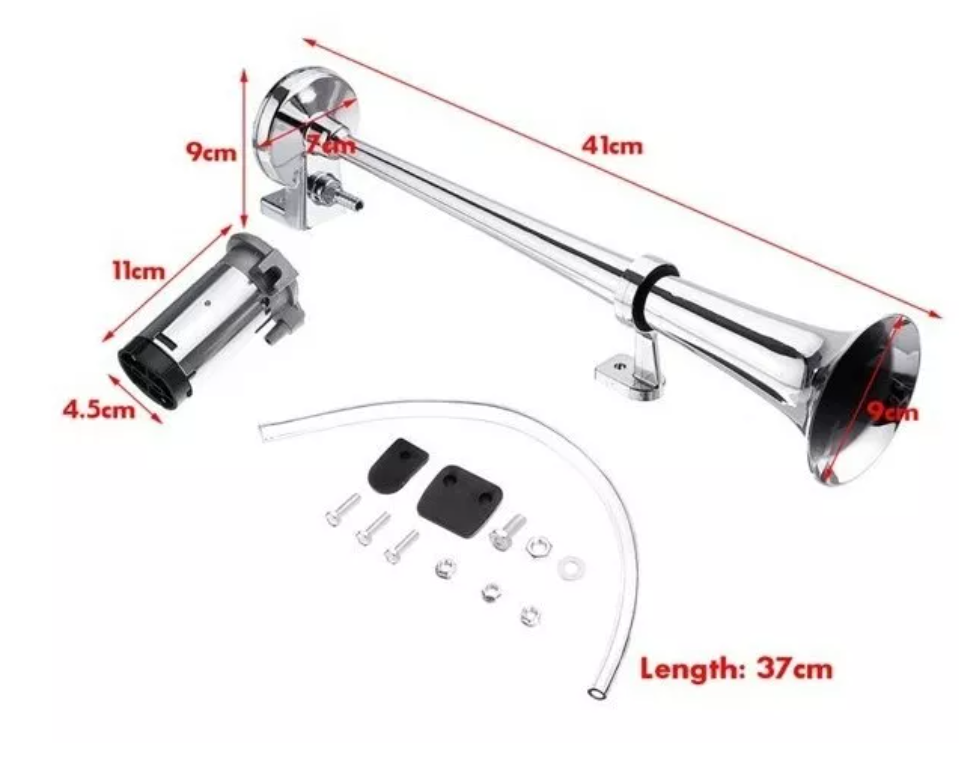 Bocina 12v Eléctrica Trompeta Aire Comprimido Universal Auto-5