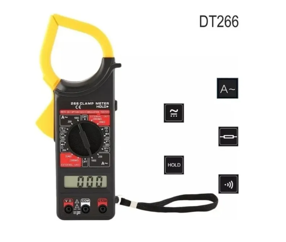 Multi Tester Amperimetro Digital Tenaza Dt-266-2