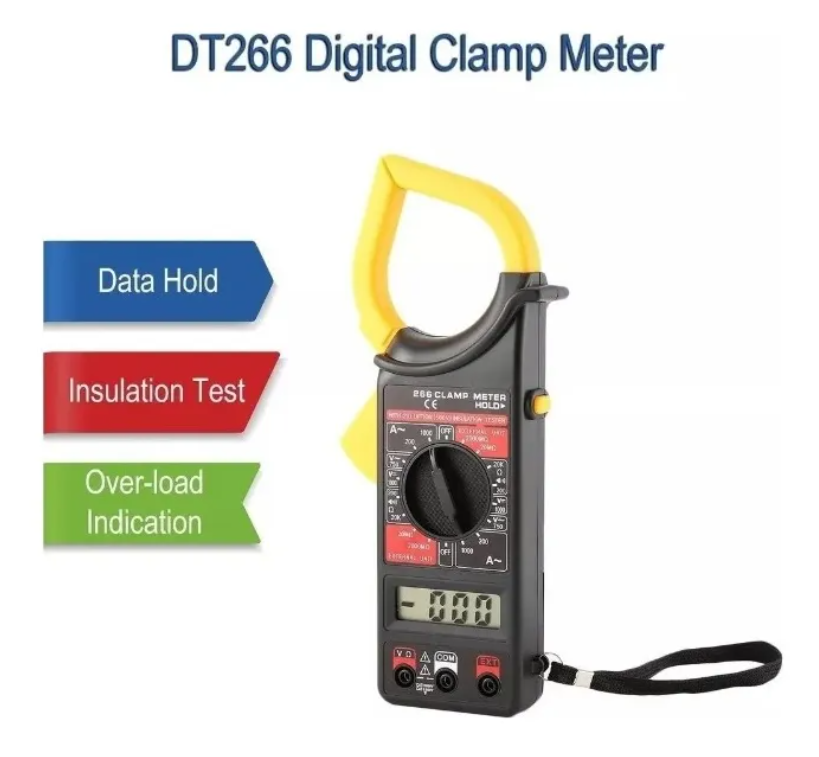 Multi Tester Amperimetro Digital Tenaza Dt-266-3