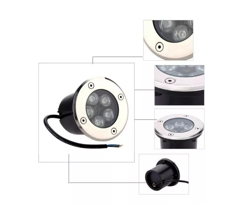 Foco Led Piso Ip67 Enterrados Embutido 5w Luz Calida-2
