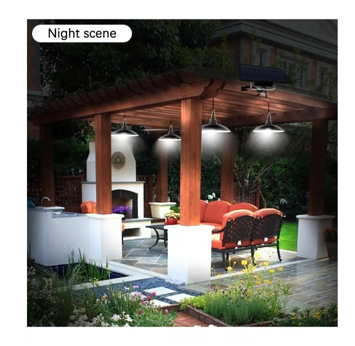 Lamparas Led Solar Colgante C/ Control Y Panel-3