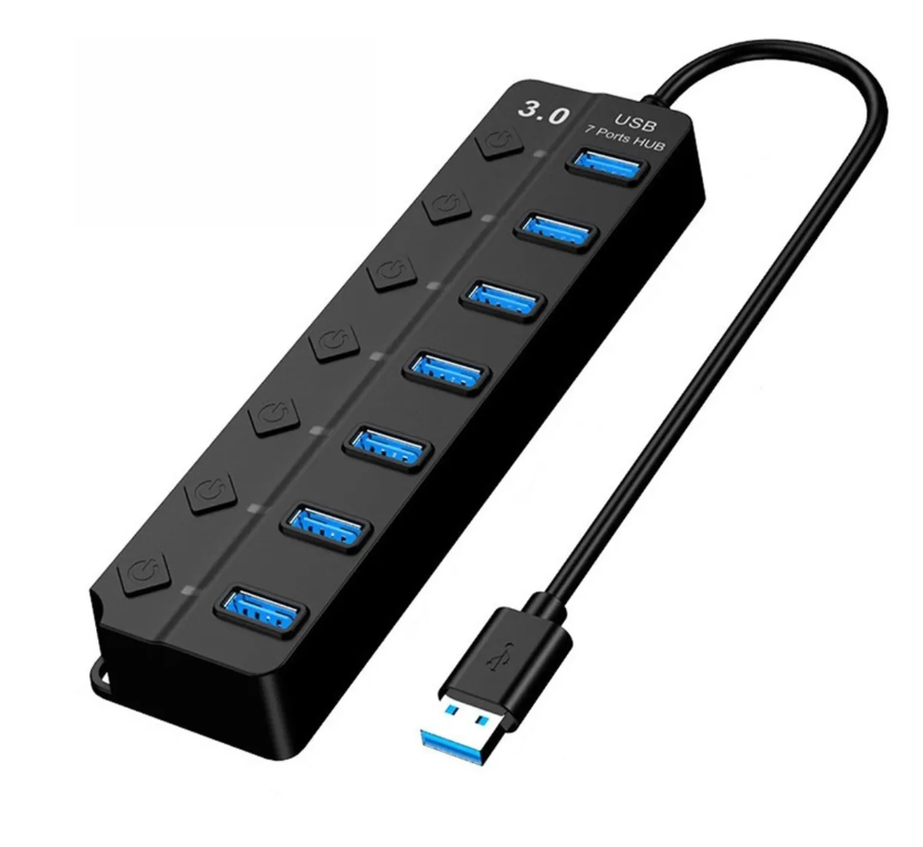 Hub Splitter Usb 3.0 A 7x Usb 3.0 Windows Mac Indicador Led-0