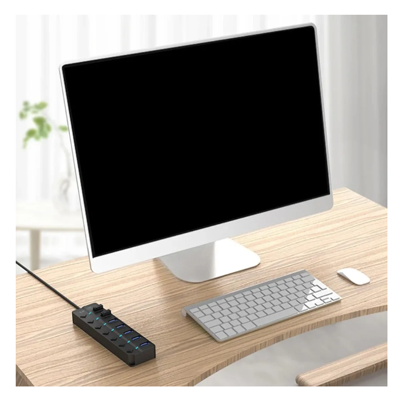 Hub Splitter Usb 3.0 A 7x Usb 3.0 Windows Mac Indicador Led-6
