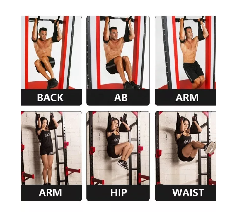 Kit Correas Bandas Ajustables Abdominales Barras Dominadas-5