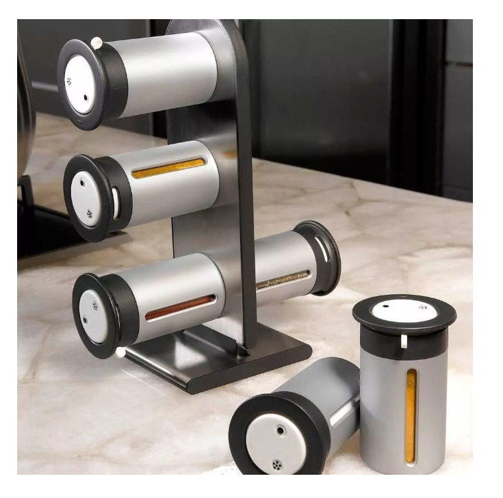 Especiero Modular Torre Magnética 6 Frascos Cocina-3