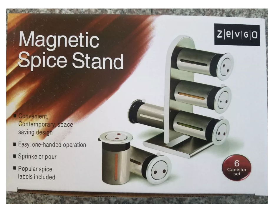 Especiero Modular Torre Magnética 6 Frascos Cocina-4