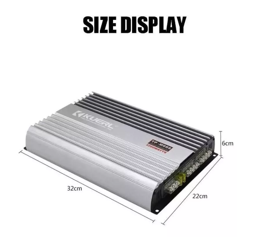 Amplificador Auto Estéreo Audio 4 Canales 3200w 12v-1
