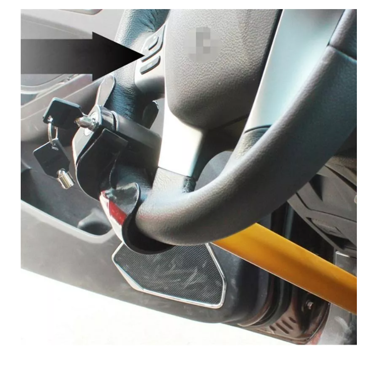 Traba Volantes Anti Robo Seguirdad Auto Tipo T Con 2 Llave-6