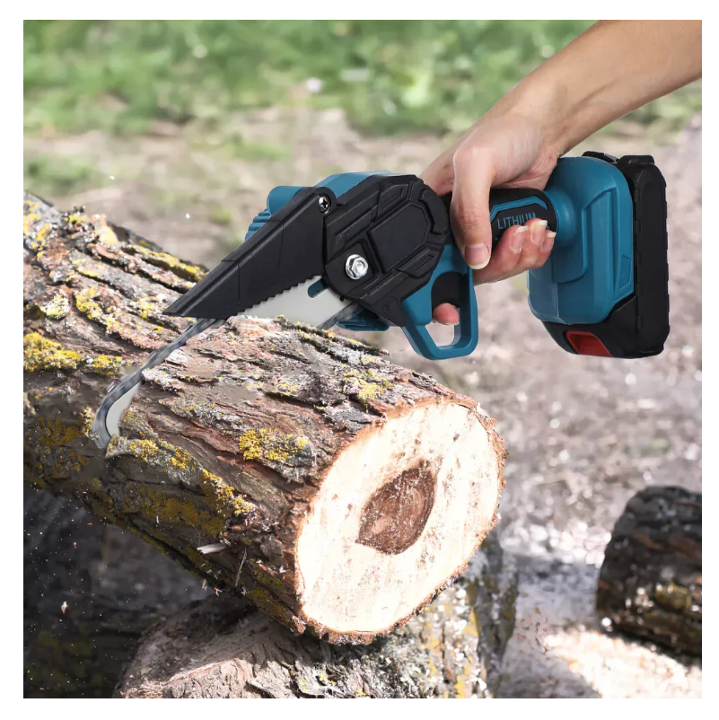Mini Motosierra Inalámbrica Corta Madera Protector 6pulgada-2