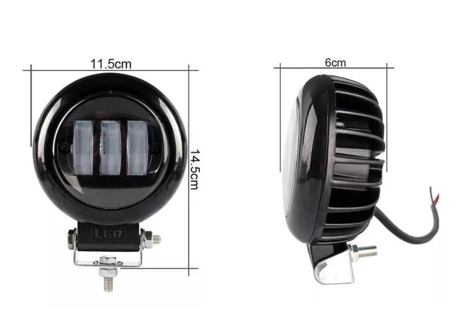 Foco Luces Neblinero 30w Led Spot Auto Moto Caminoneta Lupa-2