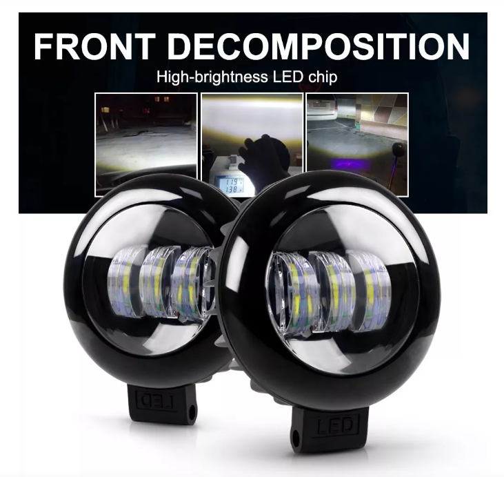 Foco Luces Neblinero 30w Led Spot Auto Moto Caminoneta Lupa-5