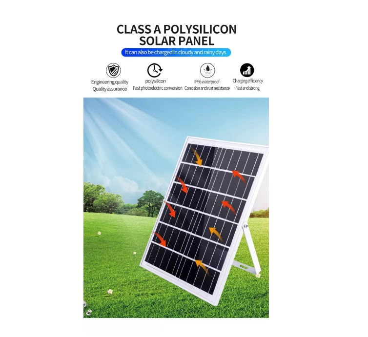 Foco Solar 200w 731t + Panel Solar Y Control Remoto 0smao-3