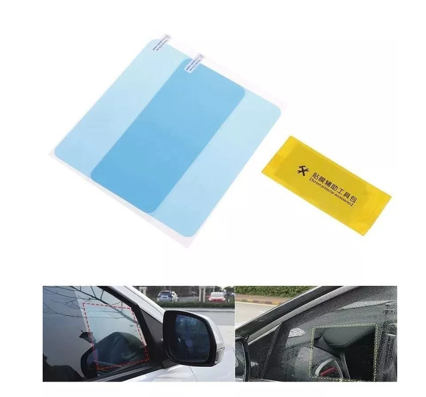 Kit Par Lámina Ventana Auto Anti Lluvia Impermeable-2