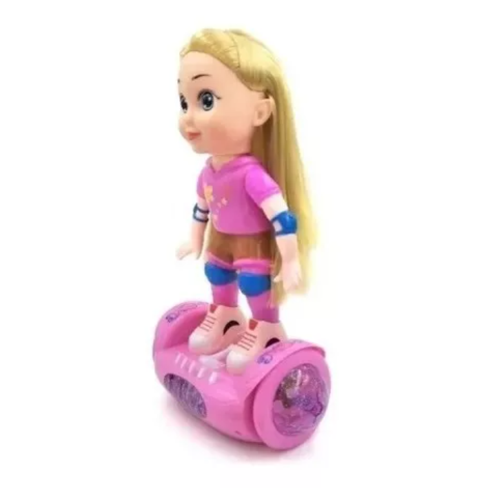 Muñeca Con Patineta Luces Y Música + Pilas-2