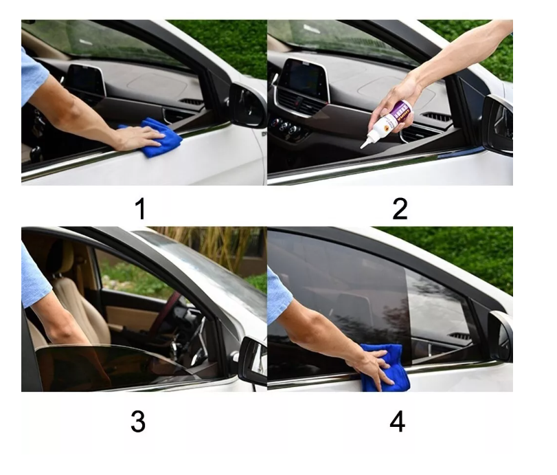 Kit Lubricante Ventanas Vidrios Auto 120ml Automatico Espejo-2