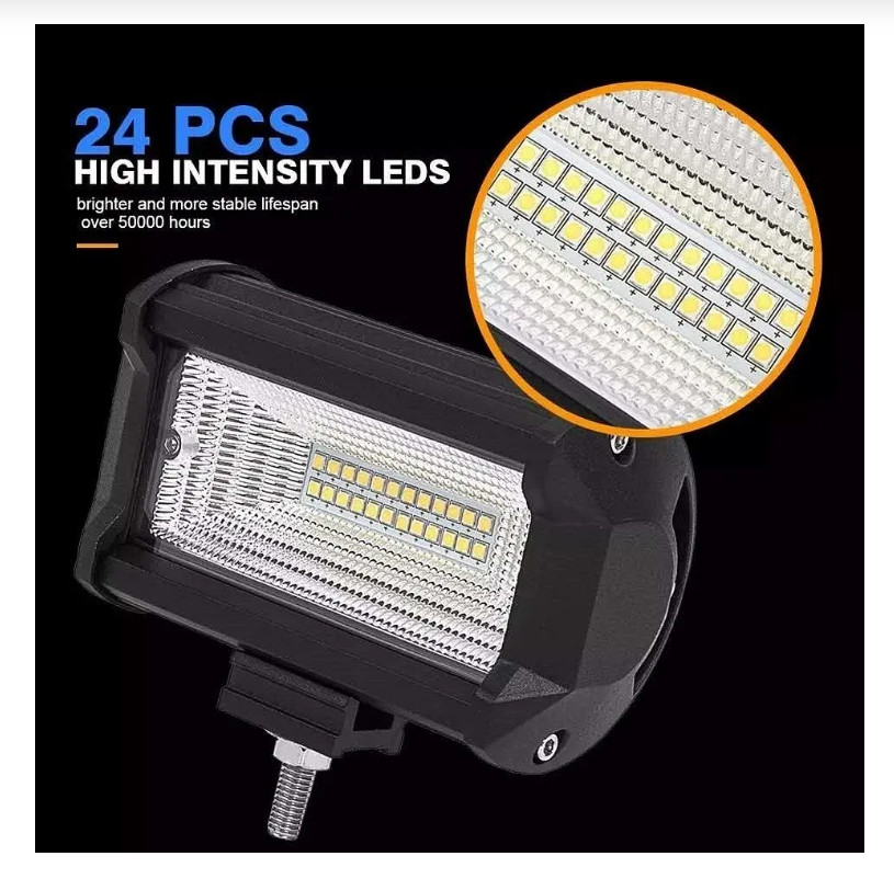 Pack 2 Focos Neblineros Led 72w Blanco Expansion Auto Moto a-7