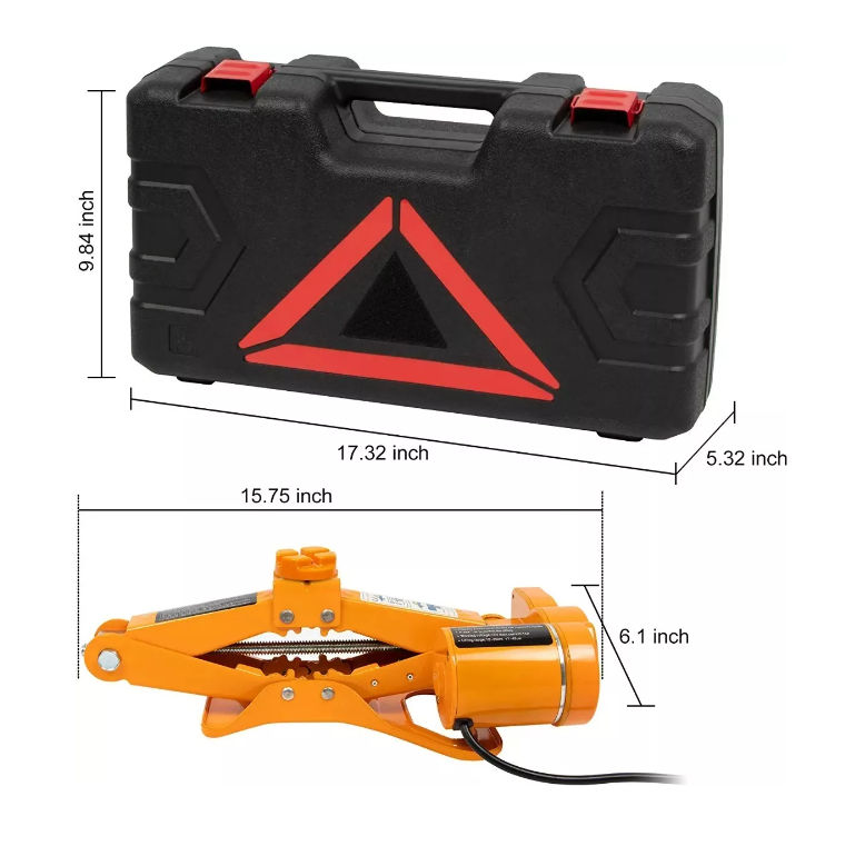 Caja Gata Eléctrica Para Vehículos 12v 2t Auto + Fusible-3