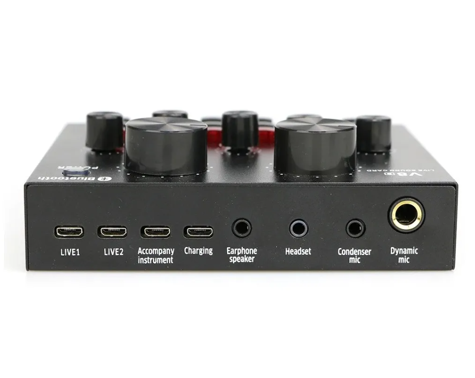 Microfono Condensador Soporte Brazo Tarjeta Sonido V8-5