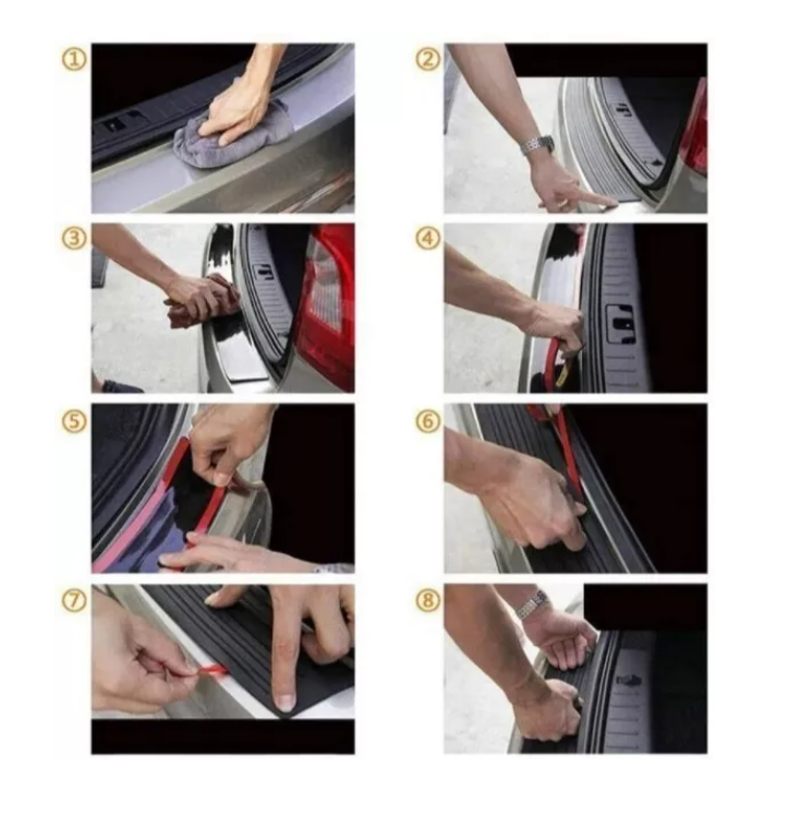 Goma Protectora Maletero Auto Camiones Parachoques Tunning-7
