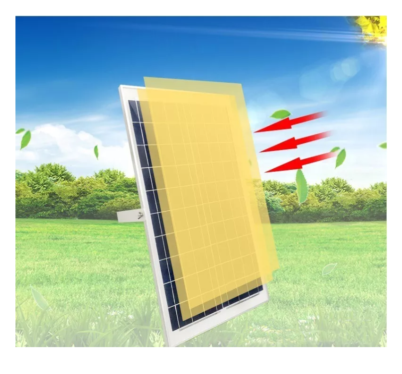 Lámpara Foco Solar Led 50w Flood Panel Solar Control Remoto-5