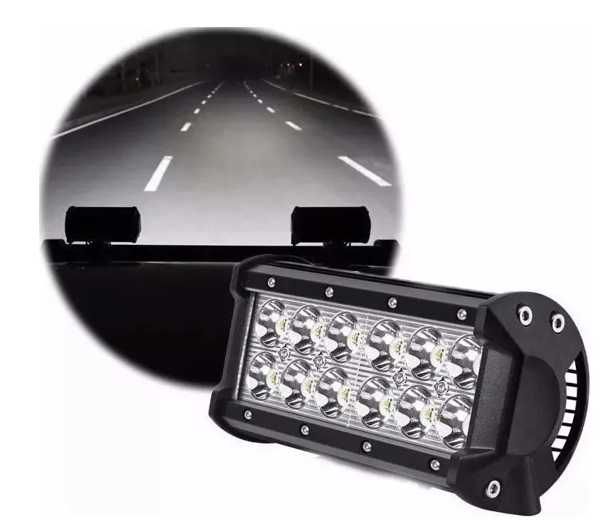 Pack 2 Foco Led 36w Barra Neblinero Auto 12 Led-4