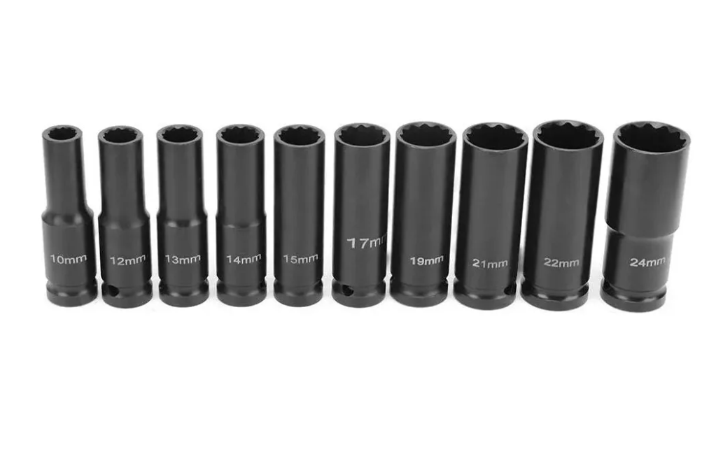Juego Set Dados De Impacto 1/2, 10 Piezas De 10 A 24 Mm-2