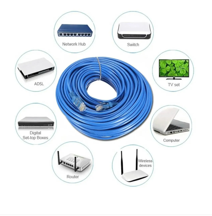 Cable Red Utp Cat5e Rj45 40 Metros Lan Cable-4