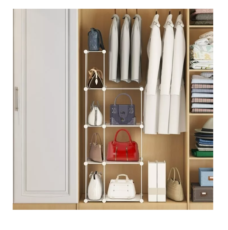 Organizador De Bolsos 12 Módulos Dormitorio Estante Armable-4
