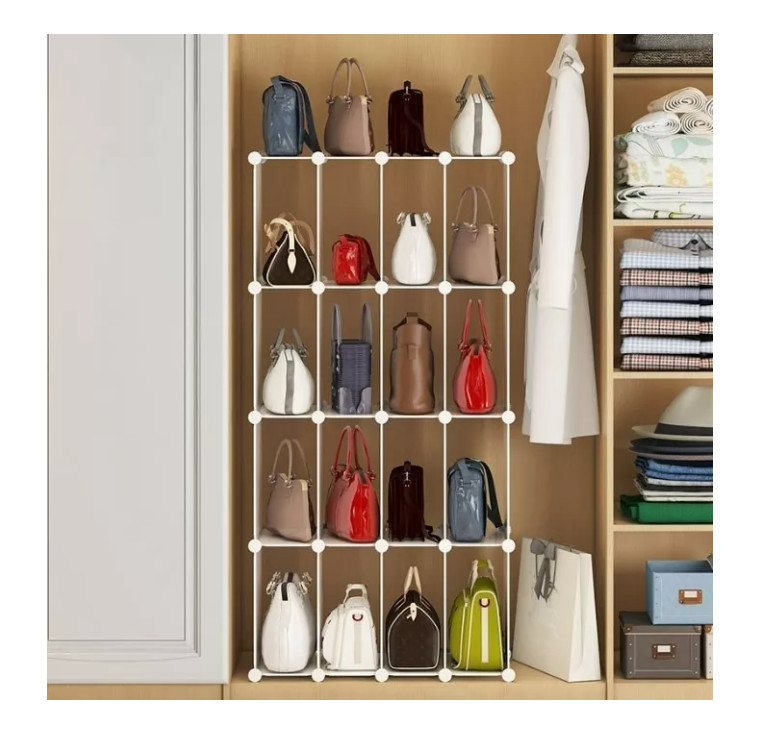 Organizador De Bolsos 12 Módulos Dormitorio Estante Armable-6