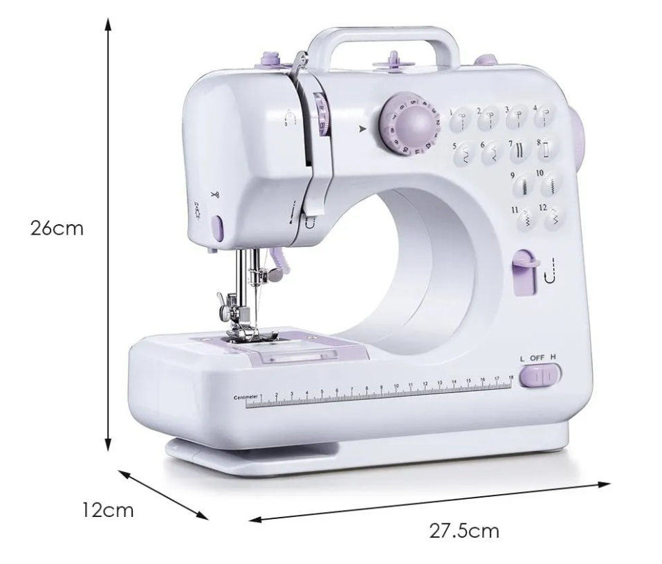 Máquina Coser Overlock Portátil Pedal Eléctrica 12 Puntos-1
