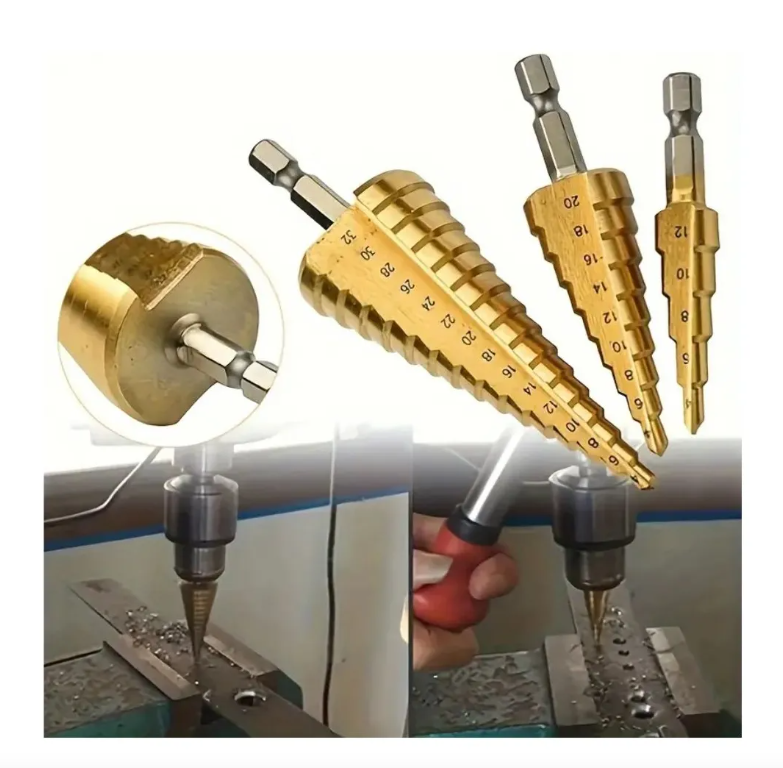 Set Brocas Escalonadas Taladro 4 A 32 Mm + Estuche-3